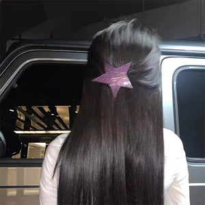 H3LL NO niche cool design spice girl YK2 super cool women's fashionable black irregular star spring hair clip hairpin female