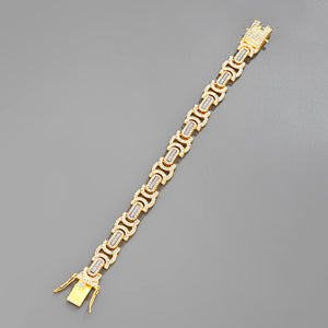 H3LL NO The Byzantine Cuban Chain iced out bracelet Unisex men