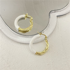 H3LL NO trendy chic vibe earrings female fashion Joker earrings circle jewelry