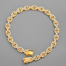 Load image into Gallery viewer, H3LL NO The Byzantine Cuban Chain iced out necklace Unisex men