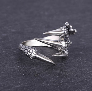 Unisex 100% S925 Silver Ring Claw