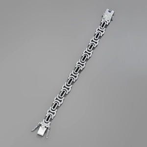 H3LL NO The Byzantine Cuban Chain iced out bracelet Unisex men