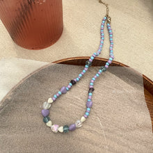 Load image into Gallery viewer, H3LL NO Purple love resin Beaded Necklace female trendy collarbone chain women&#39;s accessories