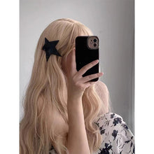 Load image into Gallery viewer, H3LL NO niche cool design spice girl YK2 super cool women&#39;s fashionable black irregular star spring hair clip hairpin female