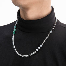 Load image into Gallery viewer, Original design pearl round bead titanium steel chain necklace